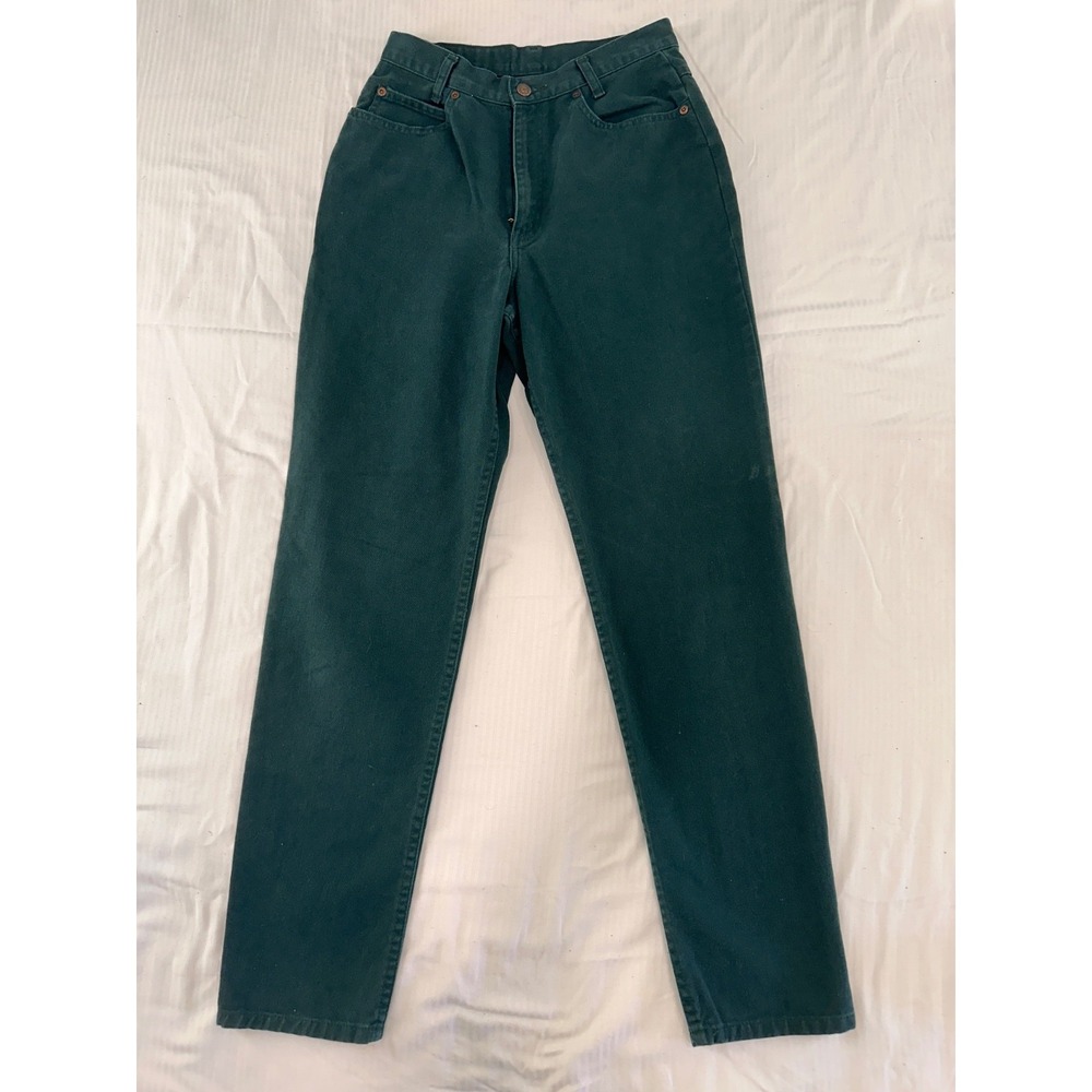 Vtg 90s Paris Sport Club Genuine Authentic Hunter Green High Rise Mom Jeans 11
